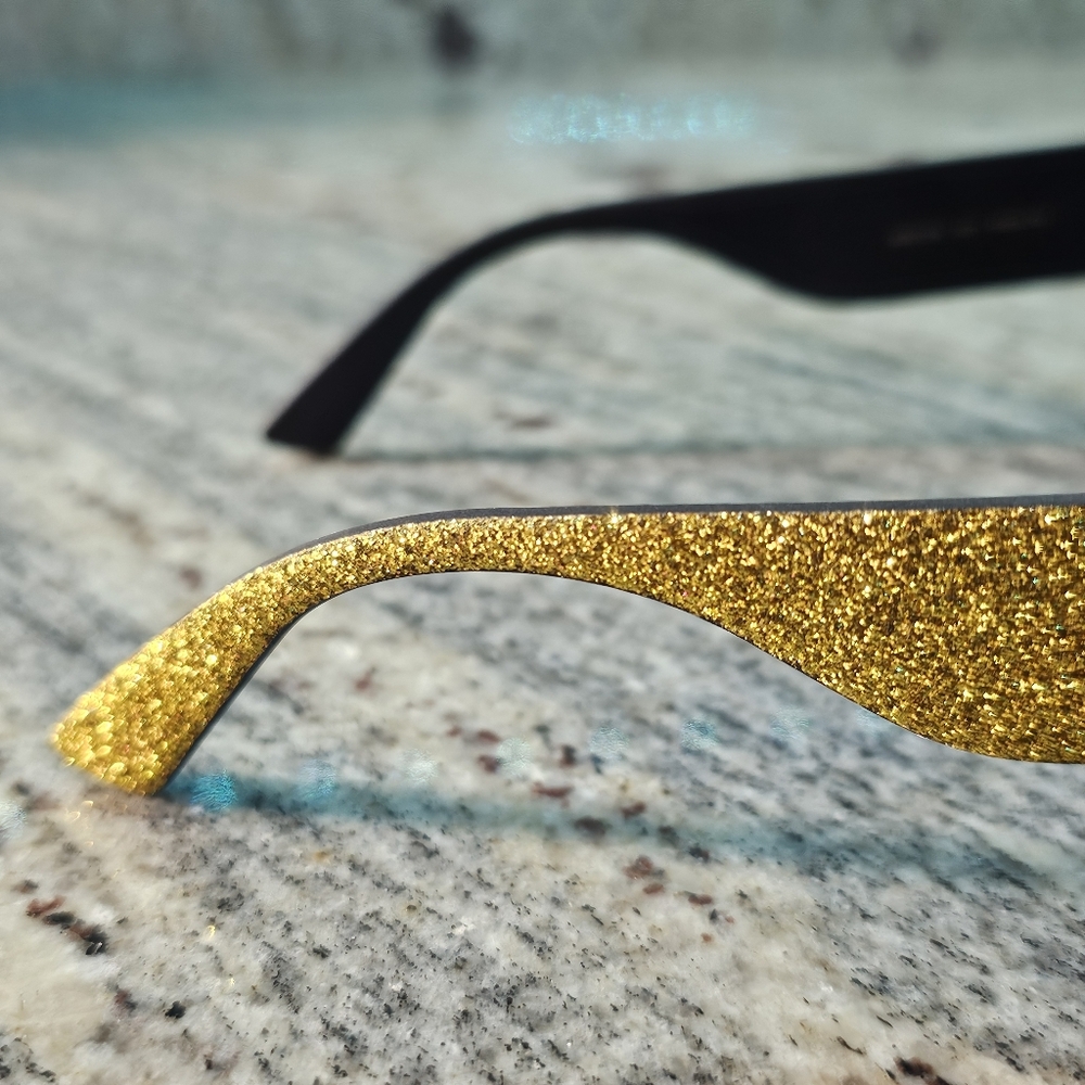Gucci Glitter Sunglasses Blue Red Gold | Authentic Made in Italy - Picture 15 of 16